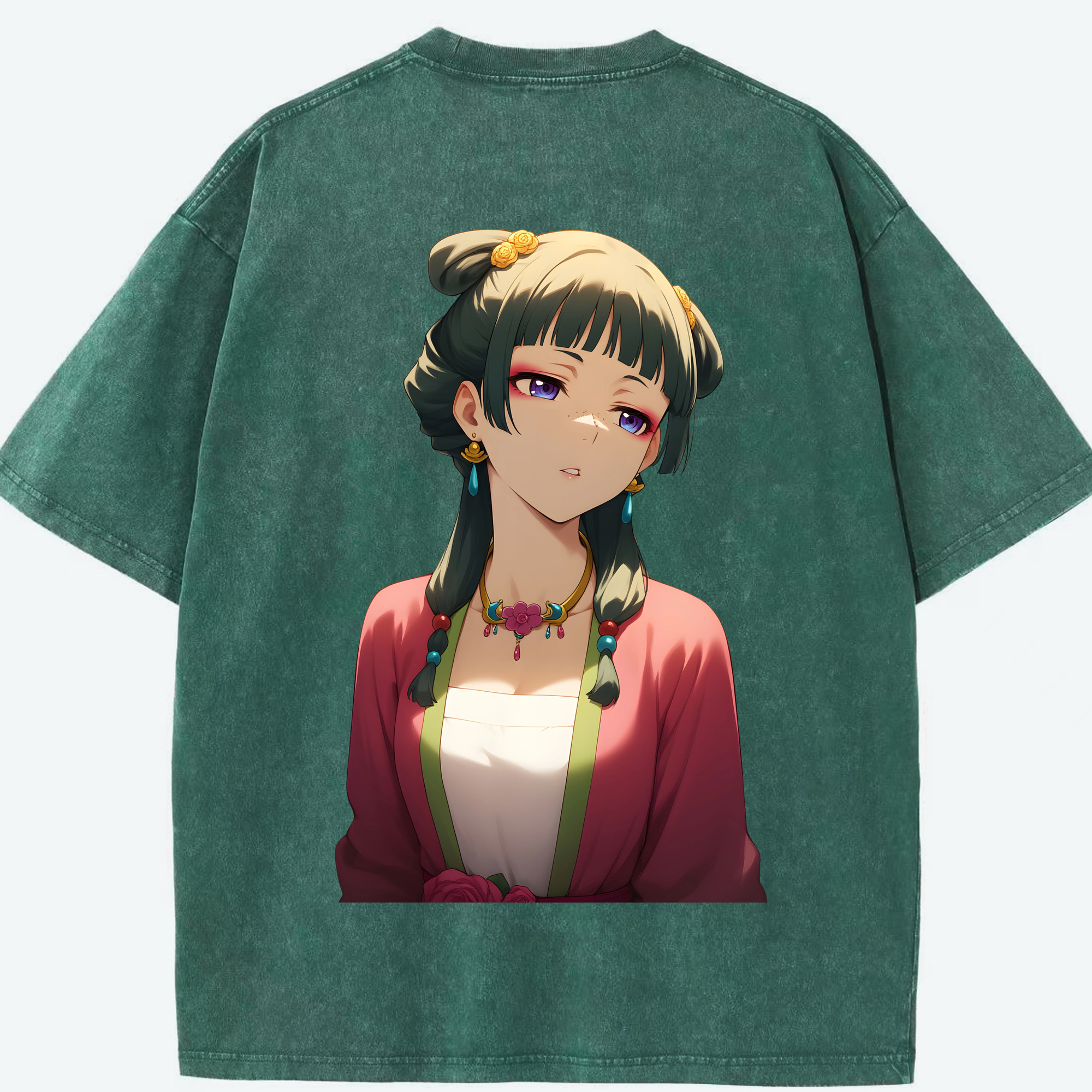 （画像用） 薬屋のひとりごと The Apothecary Diaries 綿100% ヴィンテージ風 半袖Tシャツ（背面プリント）